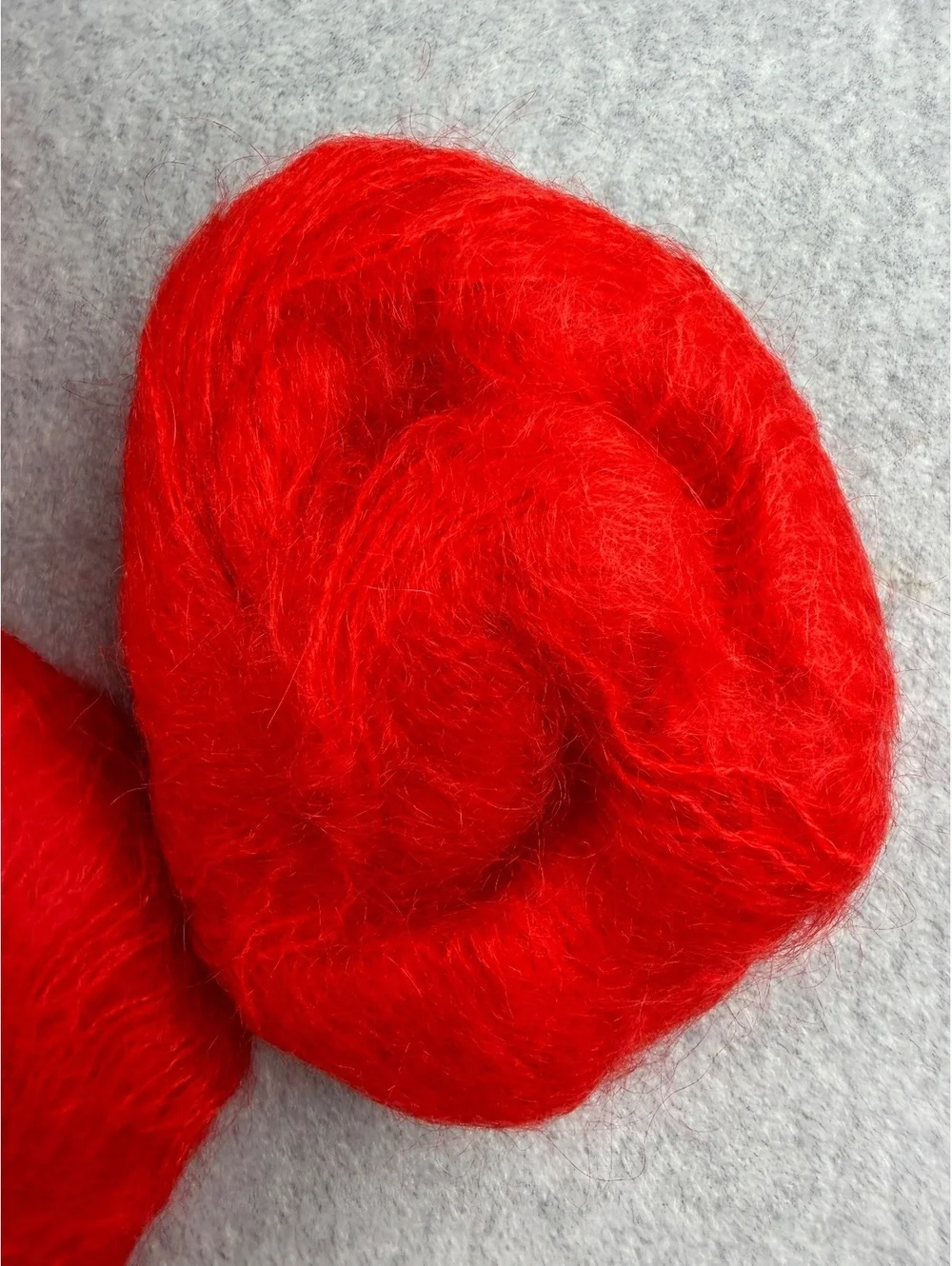 Vintage Brunswick Emily Mohair Yarn Chinese Red 4709 Lot 8+ Skeins 800 Yds